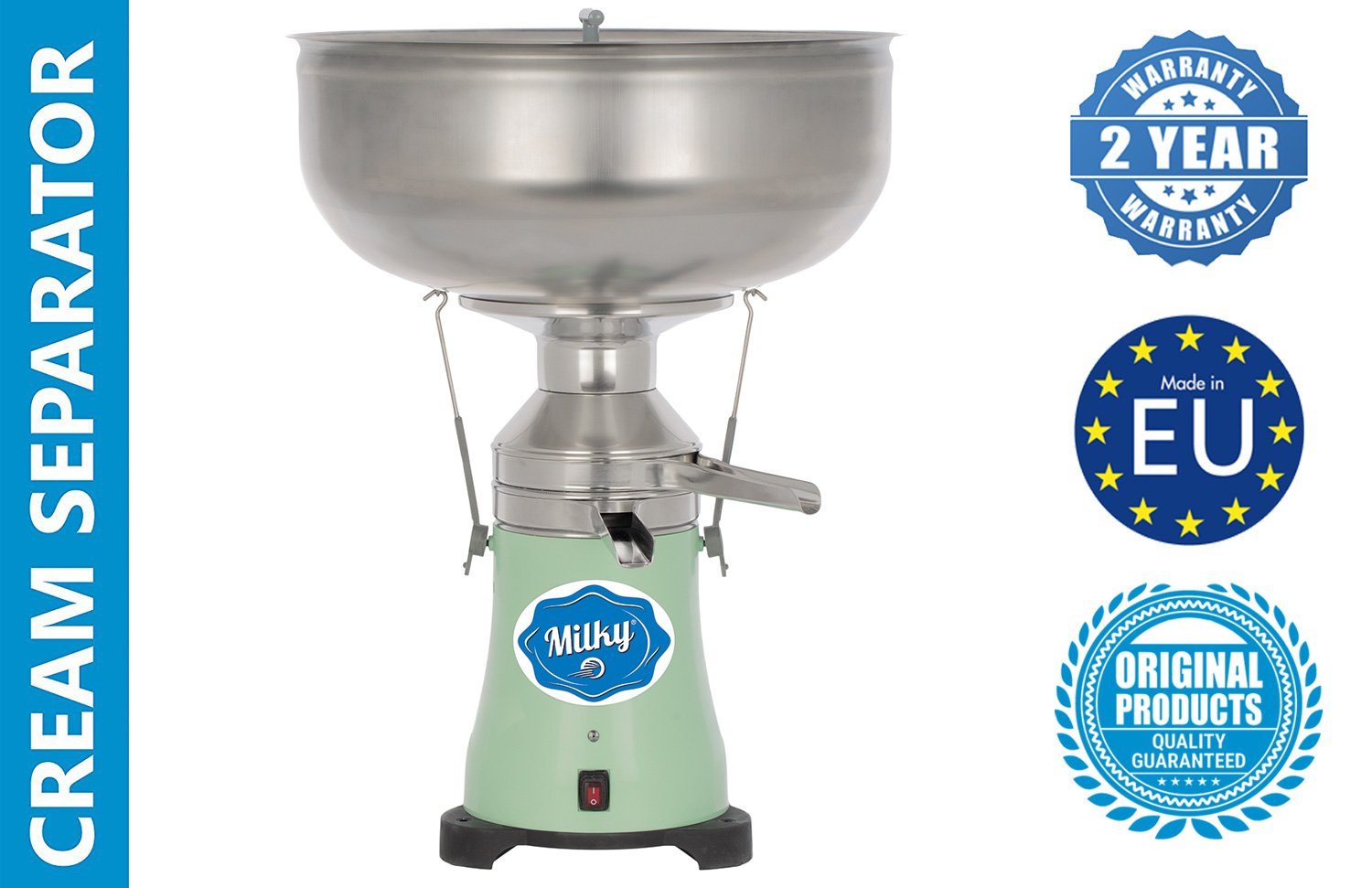 Κορυφολόγος γάλακτος 130 λίτρων ηλεκτρικός